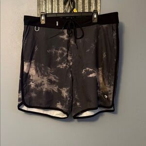 ZYIA Black and Gray Swim Board Shorts